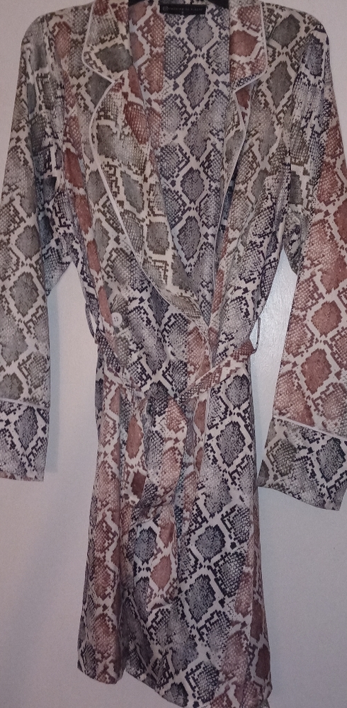 Fashion To Figure Animal Print belted shirt dress